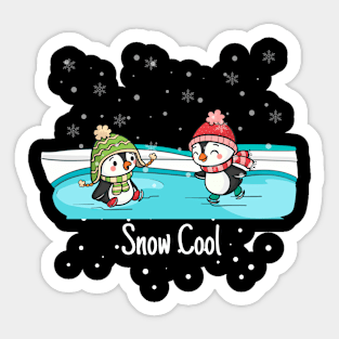 Cute Penguin Christmas Shirt Sticker